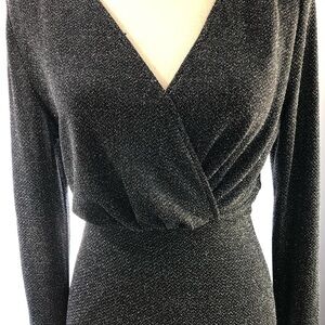 Noir by YDE sparkly LBD SZ M midi/mini black